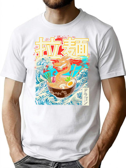 Ramen Dragon Dks T-Shirt for Men & Women, T-Shirts Graphic Tee - Black