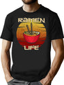 Ramen Life Noodles Bowl Vintage Japanese Food Lover Gift Kawaii T-Shirt for Men & Women, T-Shirts Graphic Tee - Black
