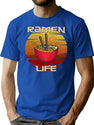 Ramen Life Noodles Bowl Vintage Japanese Food Lover Gift Kawaii T-Shirt for Men & Women, T-Shirts Graphic Tee - Blue
