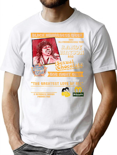 Randy Watson Sexual Chocolate Concert 88' Tour Poster T-Shirt for Men & Women, T-Shirts Graphic Tee - Black