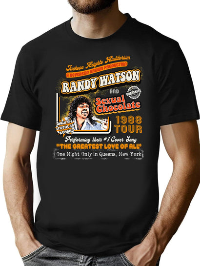 Randy Watson Sexual Chocolate Concert Poster T-Shirt for Men & Women, T-Shirts Graphic Tee - Black