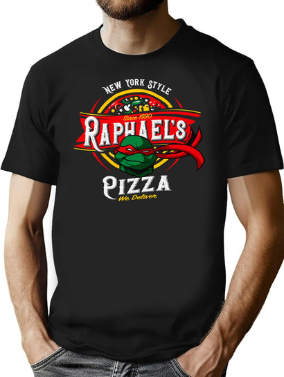 Raphael'S New York Style Pizza T-Shirt for Men & Women, T-Shirts Graphic Tee - Black