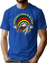 Rasta Raccoon T-Shirt for Men & Women, T-Shirts Graphic Tee - Blue