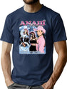 Rbd'S Slvame Anah Bootleg Vintage Retro Style Bootleg Graphic T-Shirt - Navy