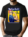 Rbg The Riveter We Can Do It T-Shirt for Men & Women, T-Shirts Graphic Tee - Black