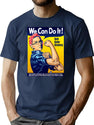 Rbg The Riveter We Can Do It T-Shirt for Men & Women, T-Shirts Graphic Tee - Navy