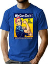 Rbg The Riveter We Can Do It T-Shirt for Men & Women, T-Shirts Graphic Tee - Blue
