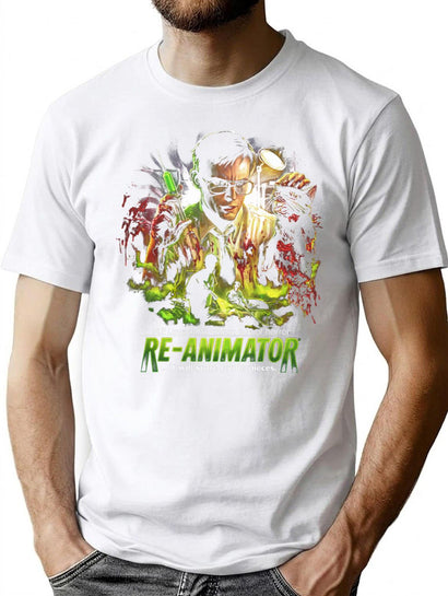 Re-Animator Scare You to Pieces T-Shirt for Men & Women, T-Shirts Graphic Tee - Black