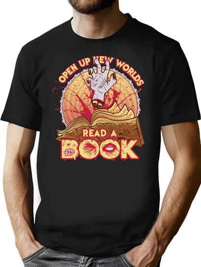 Read A Damn'D Book T-Shirt for Men & Women, T-Shirts Graphic Tee - Black