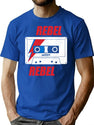 Rebel Rebel - Mixtape - Retro Music Lover T-Shirt for Men & Women, T-Shirts Graphic Tee - Blue