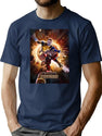 Rebellious Ddeadpool Wwwolverine Bootleg Graphic T-Shirt - Navy