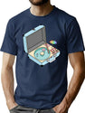 Record Player Pool T-Shirt for Men & Women, T-Shirts Graphic Tee - Navy