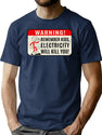 Reddy Kilowatt Kids Electricity Will Kill You T-Shirt for Men & Women, T-Shirts Graphic Tee - Navy