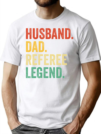 Referee Vintage Dad Referee Gifts Referee Gifts Referee Dad Referee Legend T-Shirt for Men & Women, T-Shirts Graphic Tee - Black