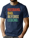 Referee Vintage Dad Referee Gifts Referee Gifts Referee Dad Referee Legend T-Shirt for Men & Women, T-Shirts Graphic Tee - Navy