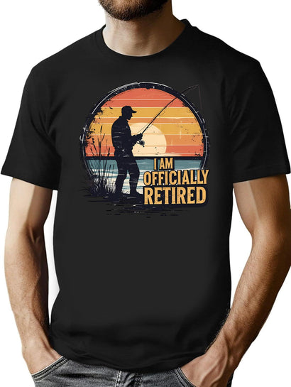 Retired T-Shirt for Men & Women, T-Shirts Graphic Tee - Black