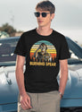 Retro Burning Art Spear Music Jamaican Singers Black T-Shirt - Navy