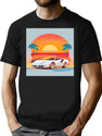 Retro Car Bootleg Graphic T-Shirt - Black