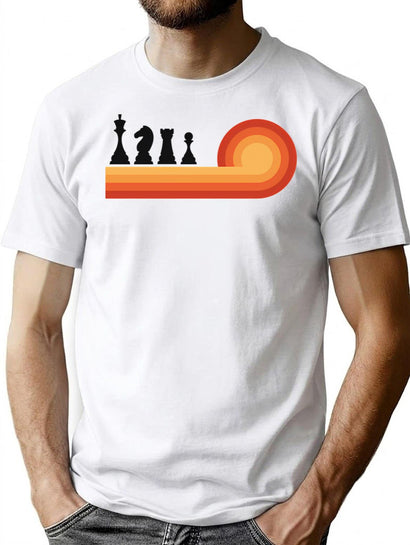 Retro Chess T Shirts For Men Vintage Chess Shirts For Women T-Shirt for Men & Women, T-Shirts Graphic Tee - Black