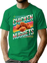 Retro Chicken Nuggets Lover Funny Bootleg 1980S Foodie T-Shirt for Men & Women, T-Shirts Graphic Tee - Green