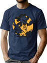 Retro Delivery Dog T-Shirt for Men & Women, T-Shirts Graphic Tee - Navy