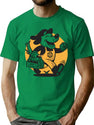 Retro Delivery Dog T-Shirt for Men & Women, T-Shirts Graphic Tee - Green