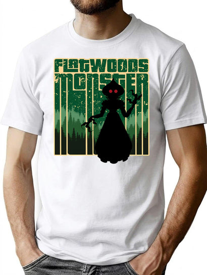 Retro Flatwoods Monster - Cool Vintage Cryptid Cartoon - Original Artwork T-Shirt for Men & Women, T-Shirts Graphic Tee - Black