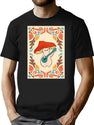 Retro Groovy Print T-Shirt for Men & Women, T-Shirts Graphic Tee - Black
