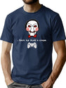 Retro I Want To Play A Game Poster T-Shirt for Men & Women, T-Shirts Graphic Tee - Navy