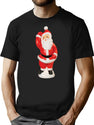 Retro Santa Claus Holiday Lawn Decoration T-Shirt for Men & Women, T-Shirts Graphic Tee - Black