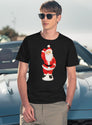 Retro Santa Claus Holiday Lawn Decoration T-Shirt for Men & Women, T-Shirts Graphic Tee - Navy