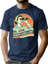 Retro Sarcastic Woman Oh Look Nobody Gives A Sht T-Shirt for Men & Women, T-Shirts Graphic Tee - Navy