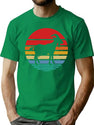 Retro Style T Shirt Silhouette Vintage Goat T-Shirt for Men & Women, T-Shirts Graphic Tee - Green