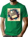 Retro Tech Floppy Disk T-Shirt for Men & Women, T-Shirts Graphic Tee - Green