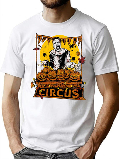 Retro Terrifier Circus T-Shirt for Men & Women, T-Shirts Graphic Tee - Black