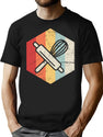 Retro Vintage Baking Supplies Icon T-Shirt for Men & Women, T-Shirts Graphic Tee - Black