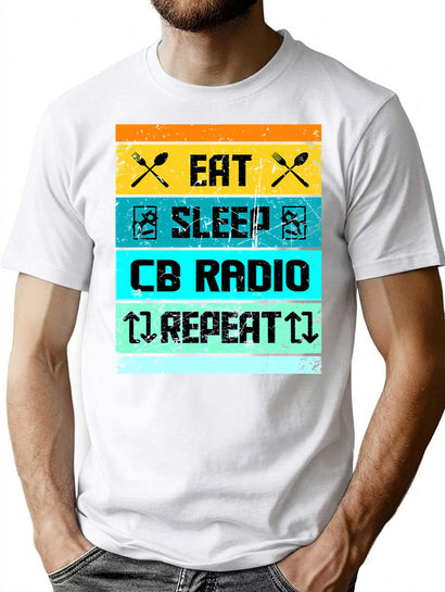 Retro Vintage Cb Radio Cb Accessories T-Shirt for Men & Women, T-Shirts Graphic Tee - Black
