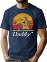 Retro Vintage English Greyhound Daddy T-Shirt for Men & Women, T-Shirts Graphic Tee - Navy