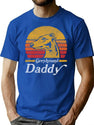 Retro Vintage English Greyhound Daddy T-Shirt for Men & Women, T-Shirts Graphic Tee - Blue