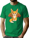 Retro Vintage Fennec Fox Kids Girls Cute Foxes Gift T-Shirt T-Shirt for Men & Women, T-Shirts Graphic Tee - Green