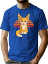 Retro Vintage Fennec Fox Kids Girls Cute Foxes Gift T-Shirt T-Shirt for Men & Women, T-Shirts Graphic Tee - Blue