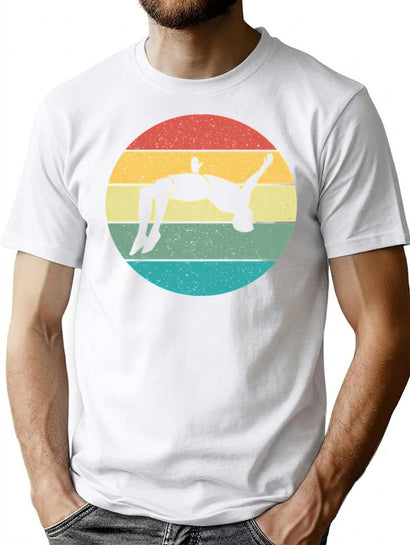 Retro Vintage Funny Cliff Jumping Jumper Jumpers T-Shirt for Men & Women, T-Shirts Graphic Tee - Black