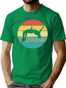 Retro Vintage Funny Cliff Jumping Jumper Jumpers T-Shirt for Men & Women, T-Shirts Graphic Tee - Green