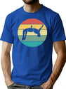 Retro Vintage Funny Cliff Jumping Jumper Jumpers T-Shirt for Men & Women, T-Shirts Graphic Tee - Blue