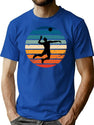 Retro Vintage Funny Volleyball For Men And Women Volleyball Player Gift Volleyball Dad Volleyball Momvolleyball Lovers T-Shirt for Men & Women, T-Shirts Graphic Tee - Blue