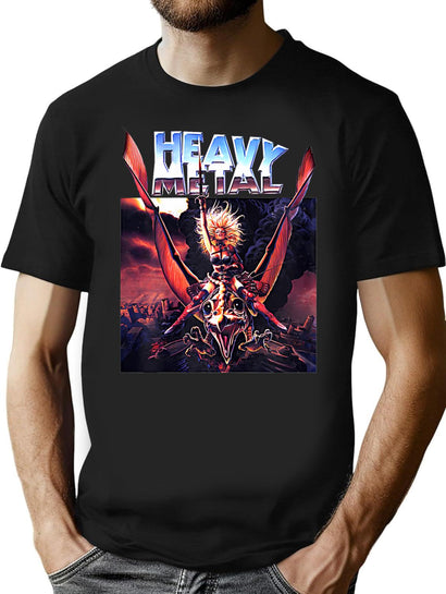 Retro Vintage Heavy-Movie Men Women Funny Metal-Tshirt T-Shirt T-Shirt for Men & Women, T-Shirts Graphic Tee - Black