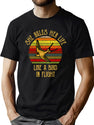 Retro Vintage She Rules Her Life Like A Bird In Flight T-Shirt for Men & Women, T-Shirts Graphic Tee - Green