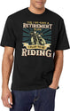 Riding Motorcycle Retirement Plan To Go Riding Bike Biker Funny Gift Retro Vintage T-Shirt for Men & Women, T-Shirts Graphic Tee - White