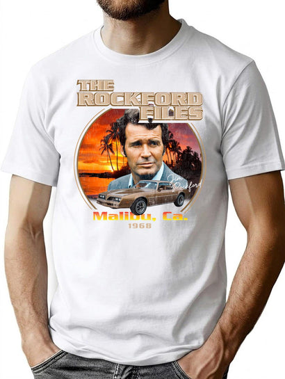 Rockford Files Worn Out Circle Dks T-Shirt for Men & Women, T-Shirts Graphic Tee - Black