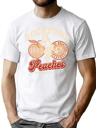 Rockford Peaches Dks T-Shirt for Men & Women, T-Shirts Graphic Tee - Black